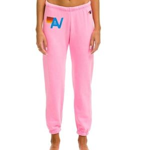 Aviator Nation Pink Logo Sweatpants